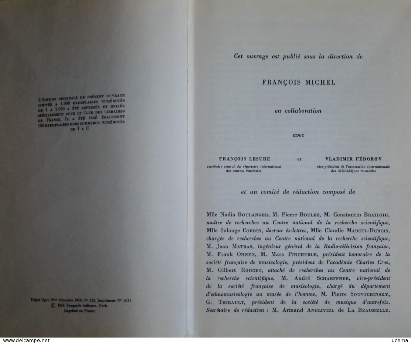 ENCYCLOPEDIE DE LA MUSIQUE 3 TOMES FRANÇOIS MICHEL - Encyclopedieën