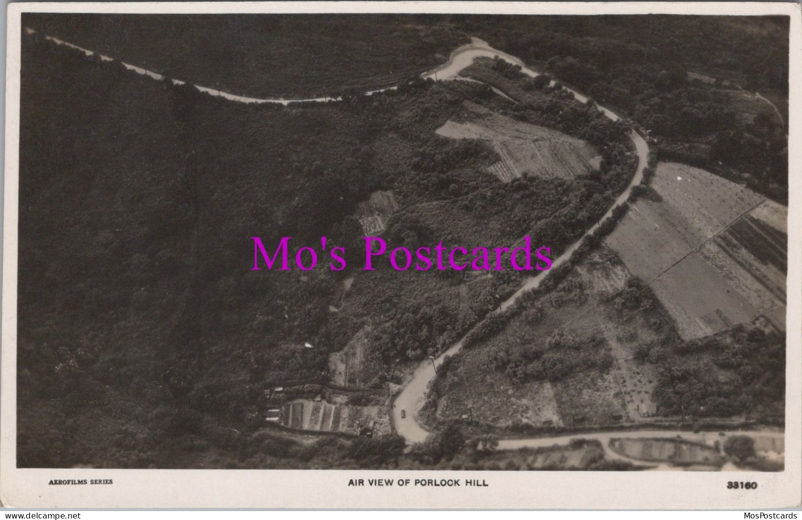 Somerset Postcard - Air View Of Porlock Hill  DZ15 - Other & Unclassified