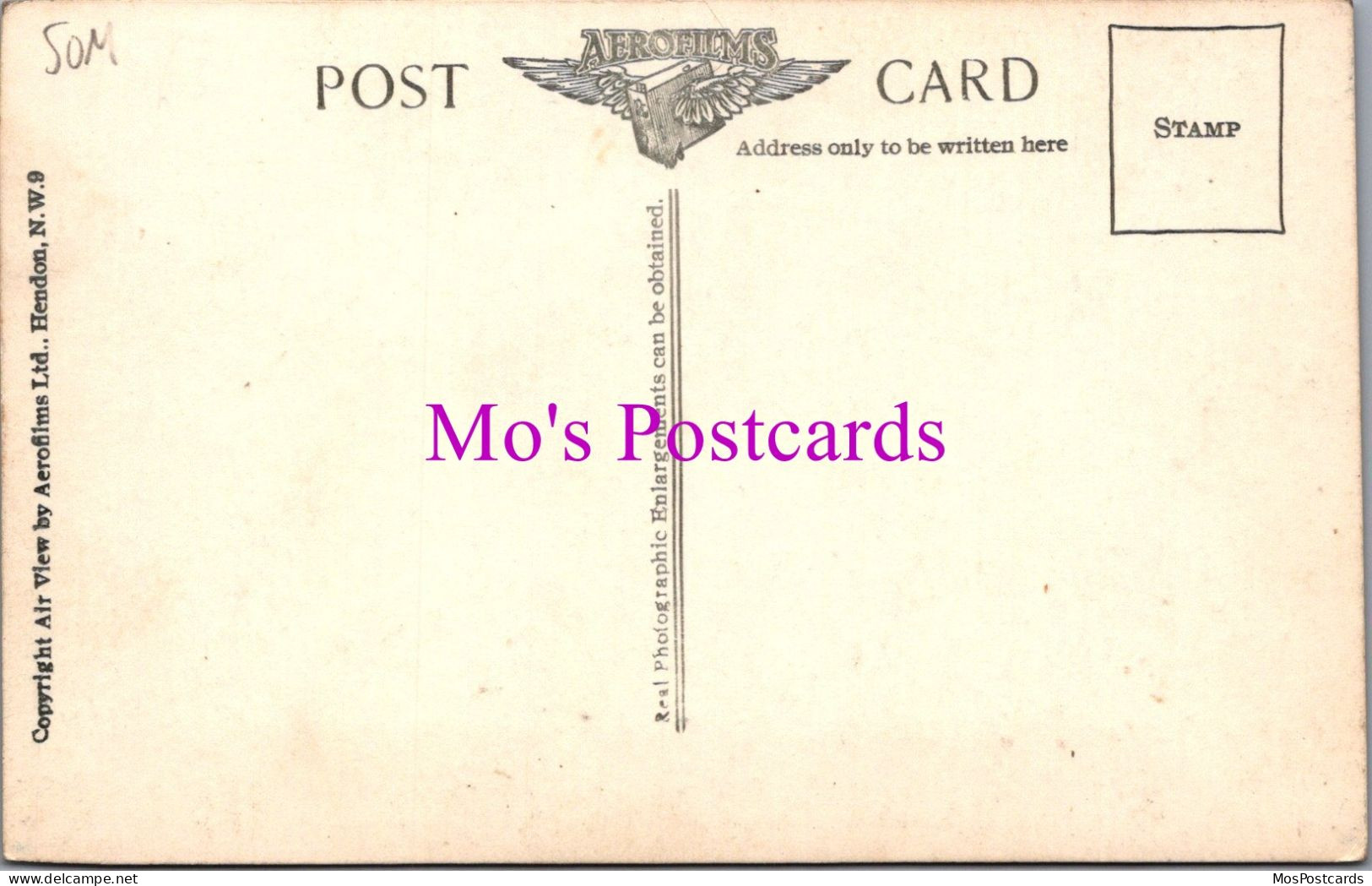 Somerset Postcard - Air View Of Porlock Hill  DZ15 - Other & Unclassified