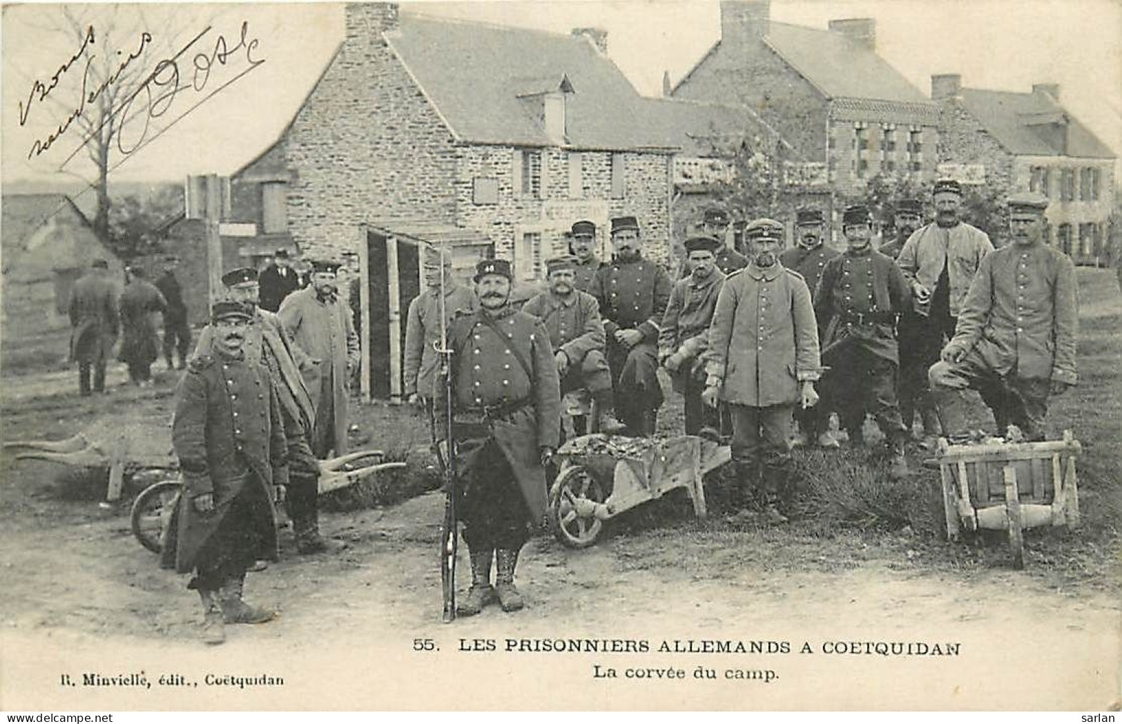 56 , Les Prisonniers Allemands à COETQUIDAN , * 490 91 - Guer Coetquidan