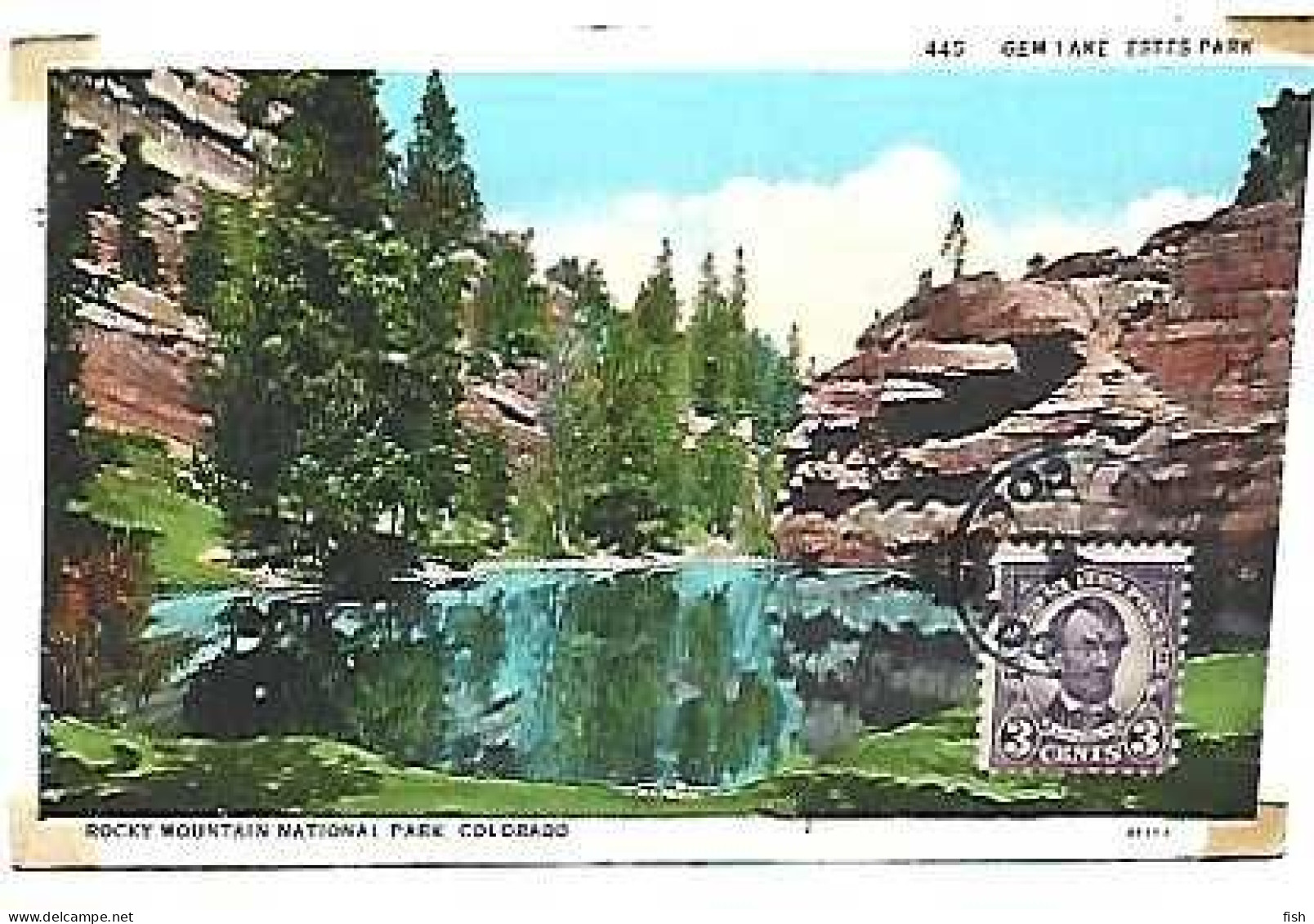 United States & Maximum Card,  Rocky Mountain National Park, Gem Lake, Colorado, Denver, Ed. Sanborn S. Co. (445) - Maximum Cards