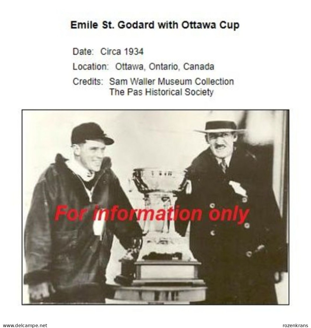 Original Old Photo Emile St. Godard Dog Team - Sled Sledding Race The Pas Manitoba Canada (Olympic Gold Medal Winner) - Sonstige & Ohne Zuordnung