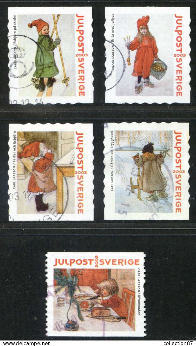 Réf 77 < SUEDE Année 2003 < Yvert N° 2359 à 2363 Ø Used < Noel - SWEDEN - Oblitérés
