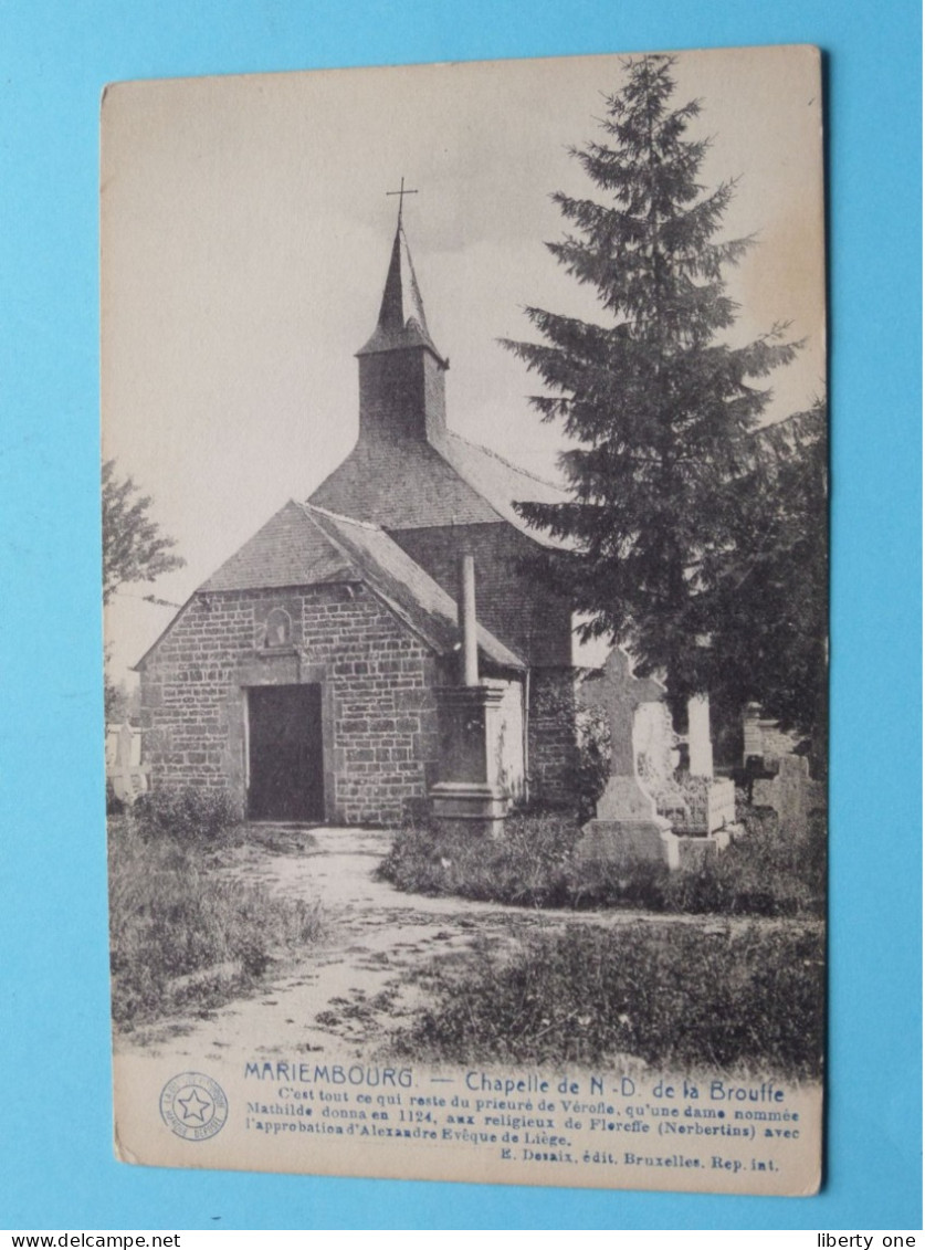 MARIEMBOURG Chapelle De N.D. De La Brouffe ( Edit. : Desaix ) Anno 19?? ( Zie / Voir > Scans ) ! - Couvin