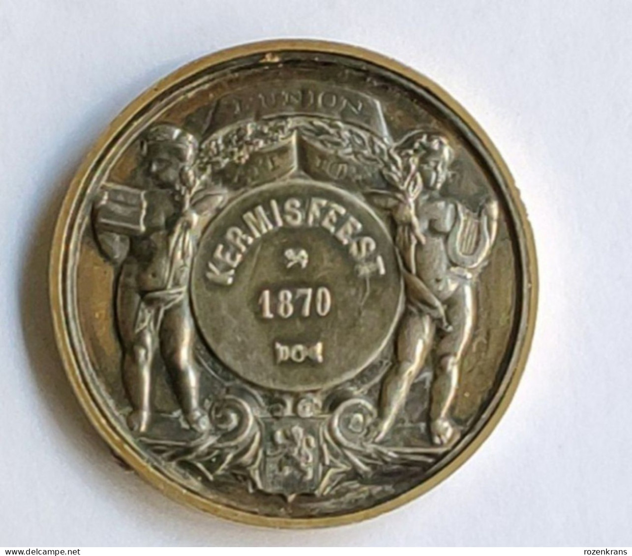 Oude Medaille Ancienne Kermis Feest Stad St. Sint Niklaas Nicolaas Waas Waasland Kermesse 1881 Foire Old Medal - Gemeentepenningen