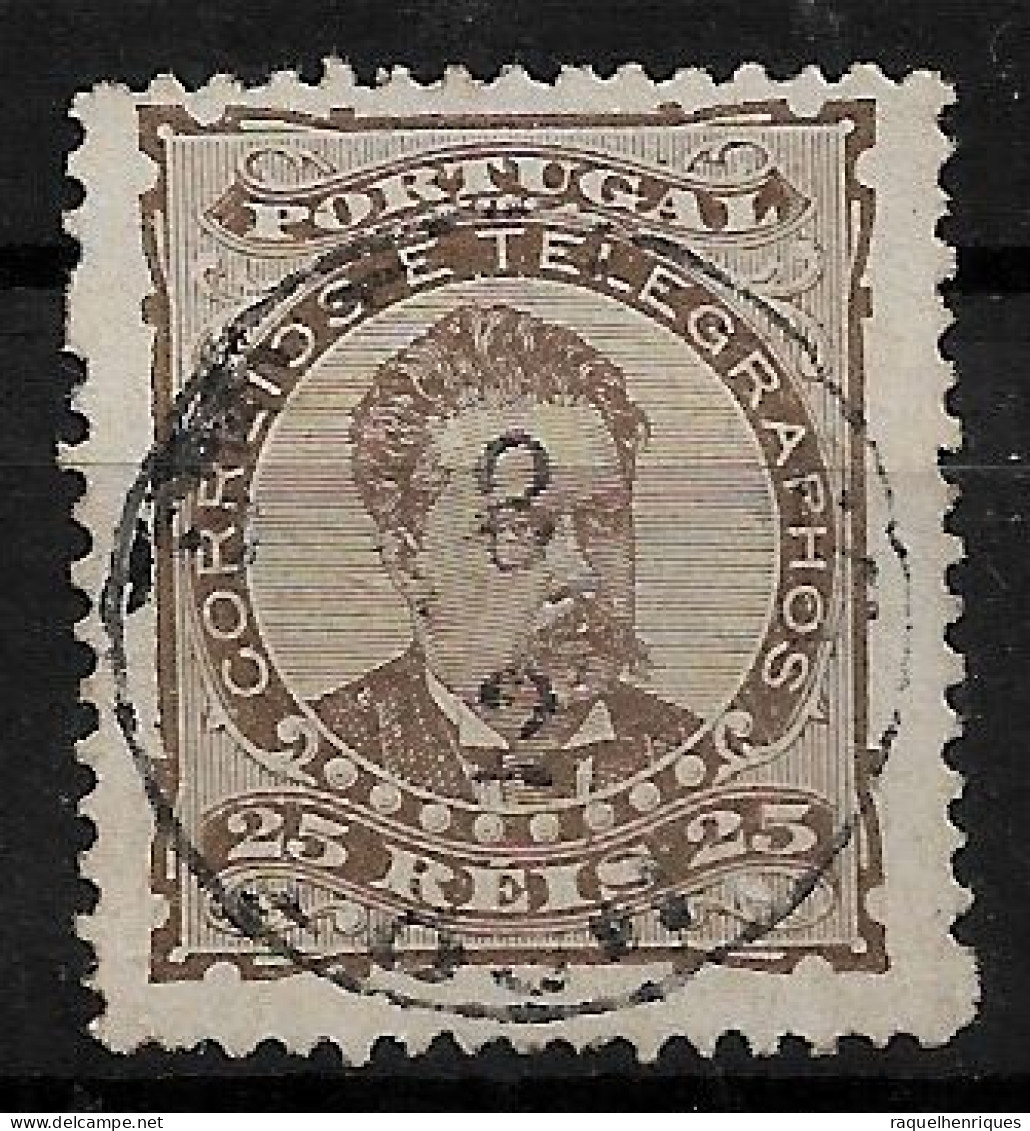 PORTUGAL 1882-84 D. LUIS I 25R P:12.5 USED CARIMBO (NP#94-P21-L1) - Gebruikt