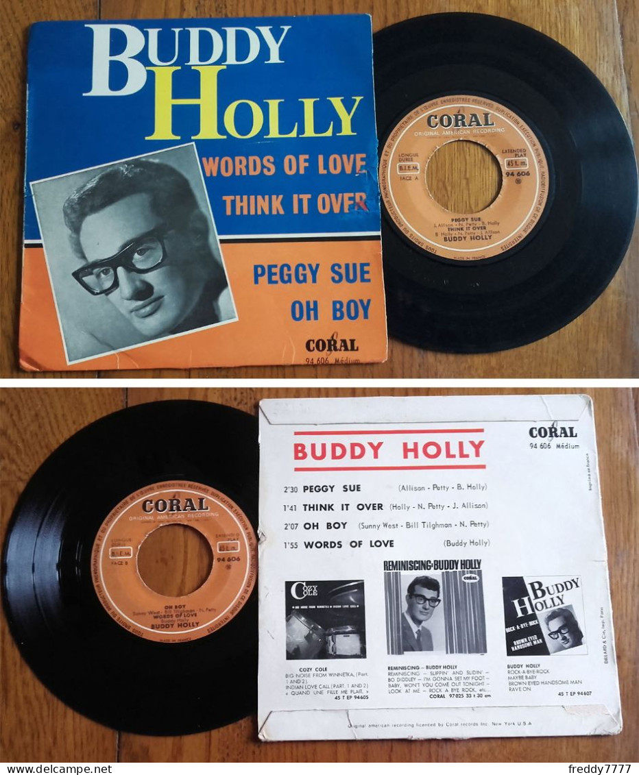 RARE EP 45t BIEM (7") BUDDY HOLLY «Peggy Sue» + 3 Titres FRANCE 1964 - Rock