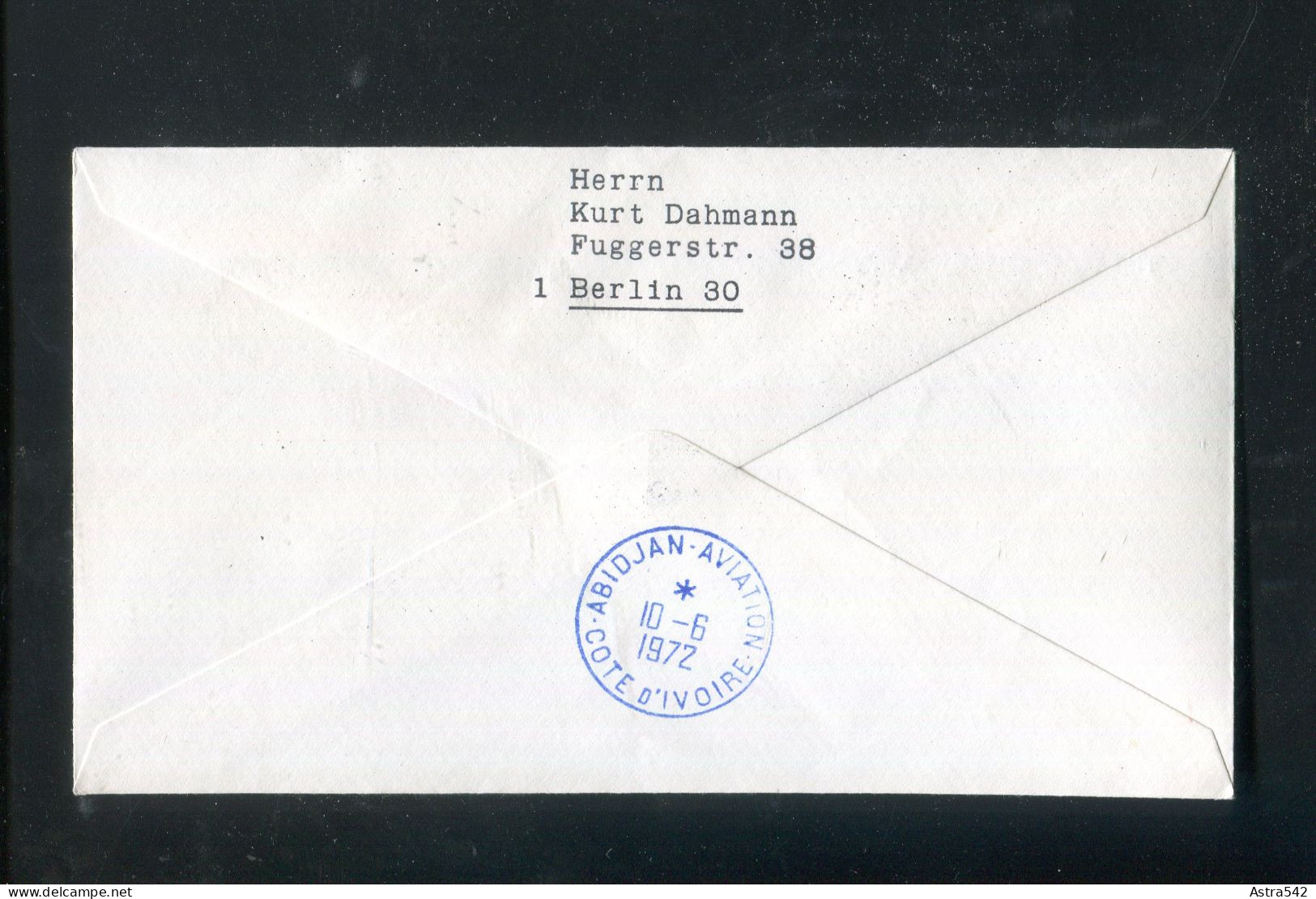 "DAENEMARK" 1972, SAS-Erstflugbrief Mit DC 9 "Kopenhagen-ABidjan" (A1036) - Luftpost