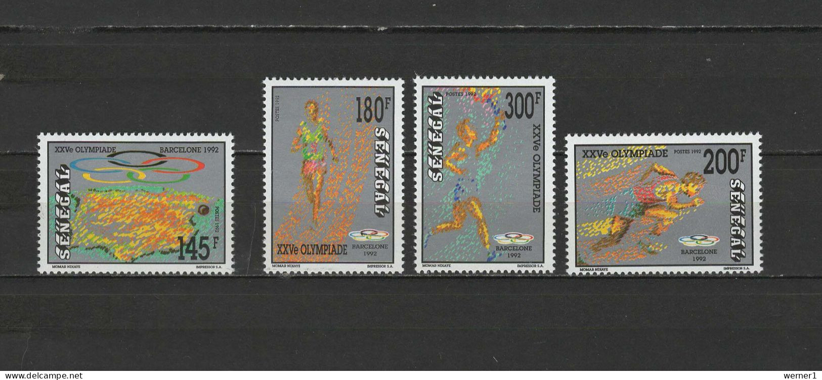 Senegal 1992 Olympic Games Barcelona Set Of 4 MNH - Zomer 1992: Barcelona