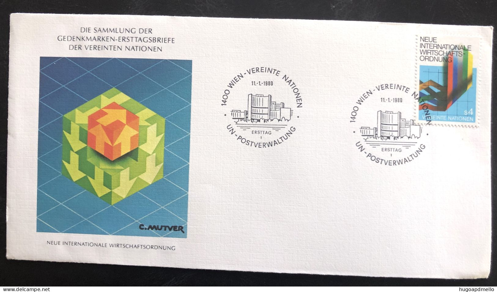 UNITED NATIONS, Uncirculated FDC « NEUE INTERNATIONALE WIRTSCHAFTSORNUNG », 1980 - VN