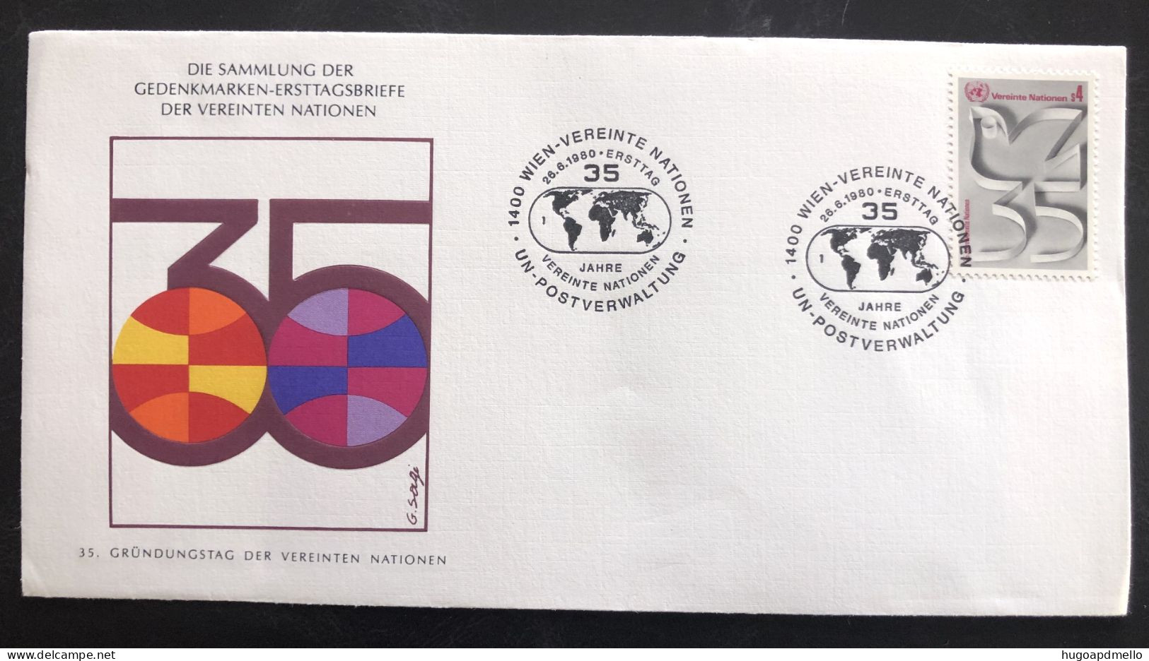 UNITED NATIONS, Uncirculated FDC « 35 TH ANNIVERSARY OF UNITED NATIONS », 1980 - VN