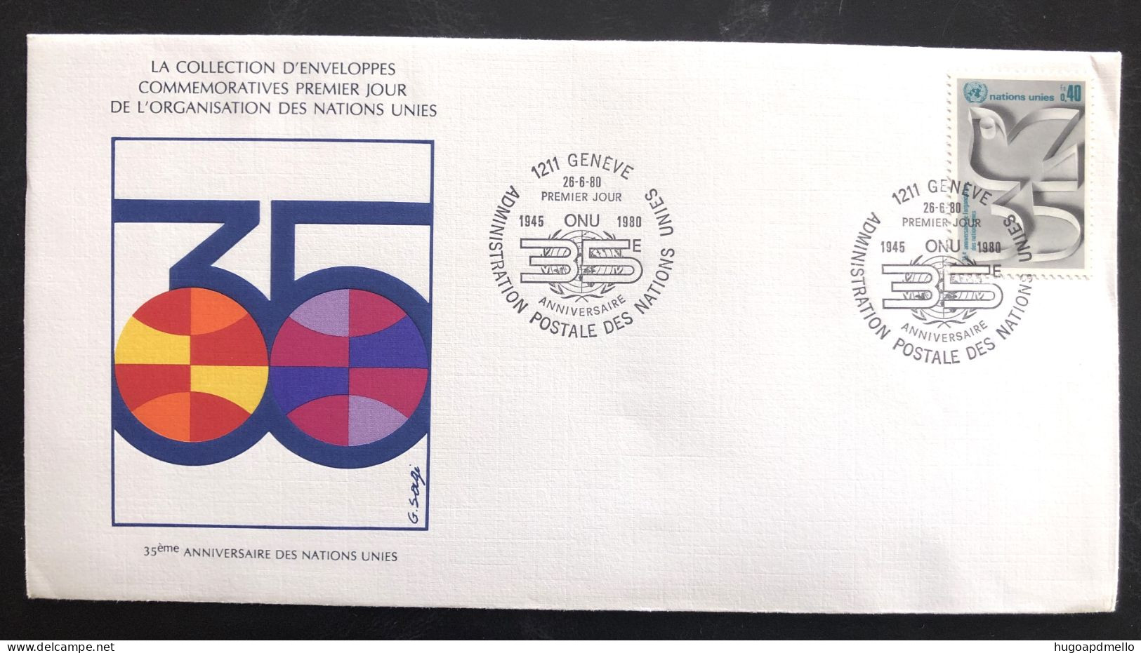 UNITED NATIONS, Uncirculated FDC « 35 TH ANNIVERSARY OF UNITED NATIONS », 1980 - VN