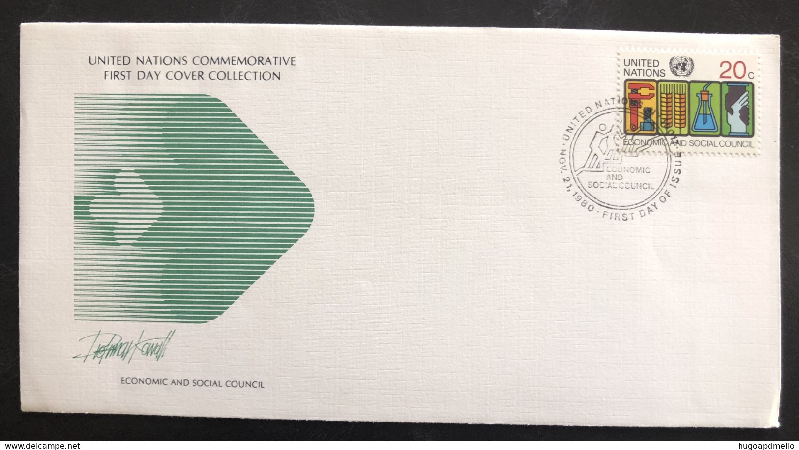 UNITED NATIONS, Uncirculated FDC « ECONOMIN AND SOCIAL COUNCIL », 1980 - ONU