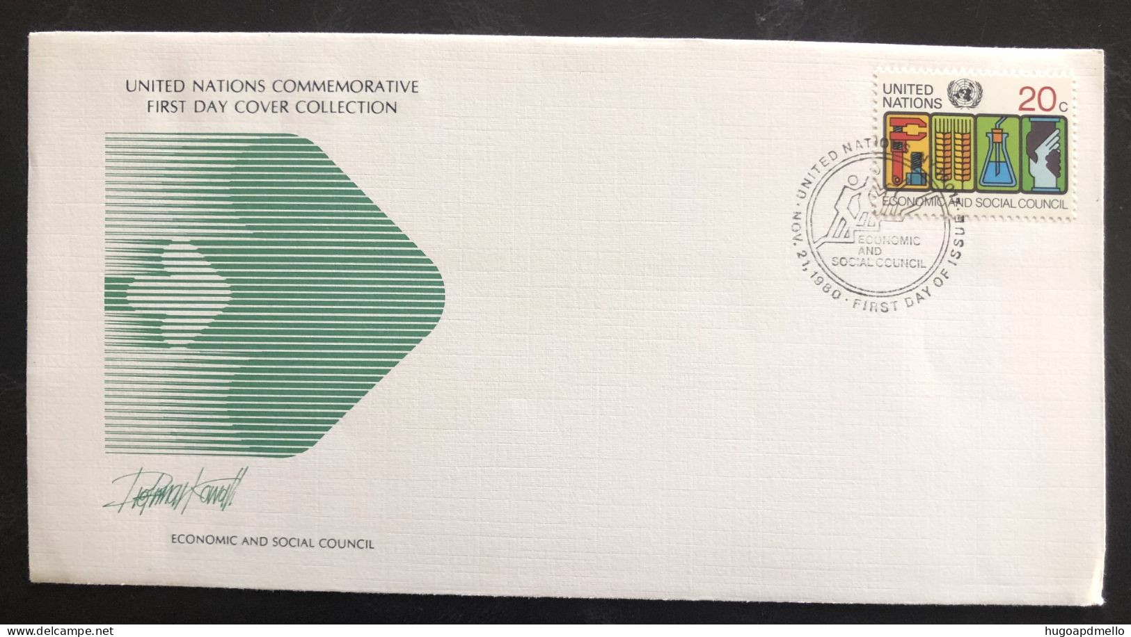 UNITED NATIONS, Uncirculated FDC « ECONOMIN AND SOCIAL COUNCIL », 1980 - UNO