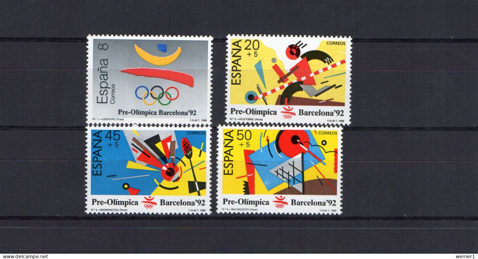 Spain 1988 Olympic Games Barcelona, Set Of 4 MNH - Verano 1992: Barcelona