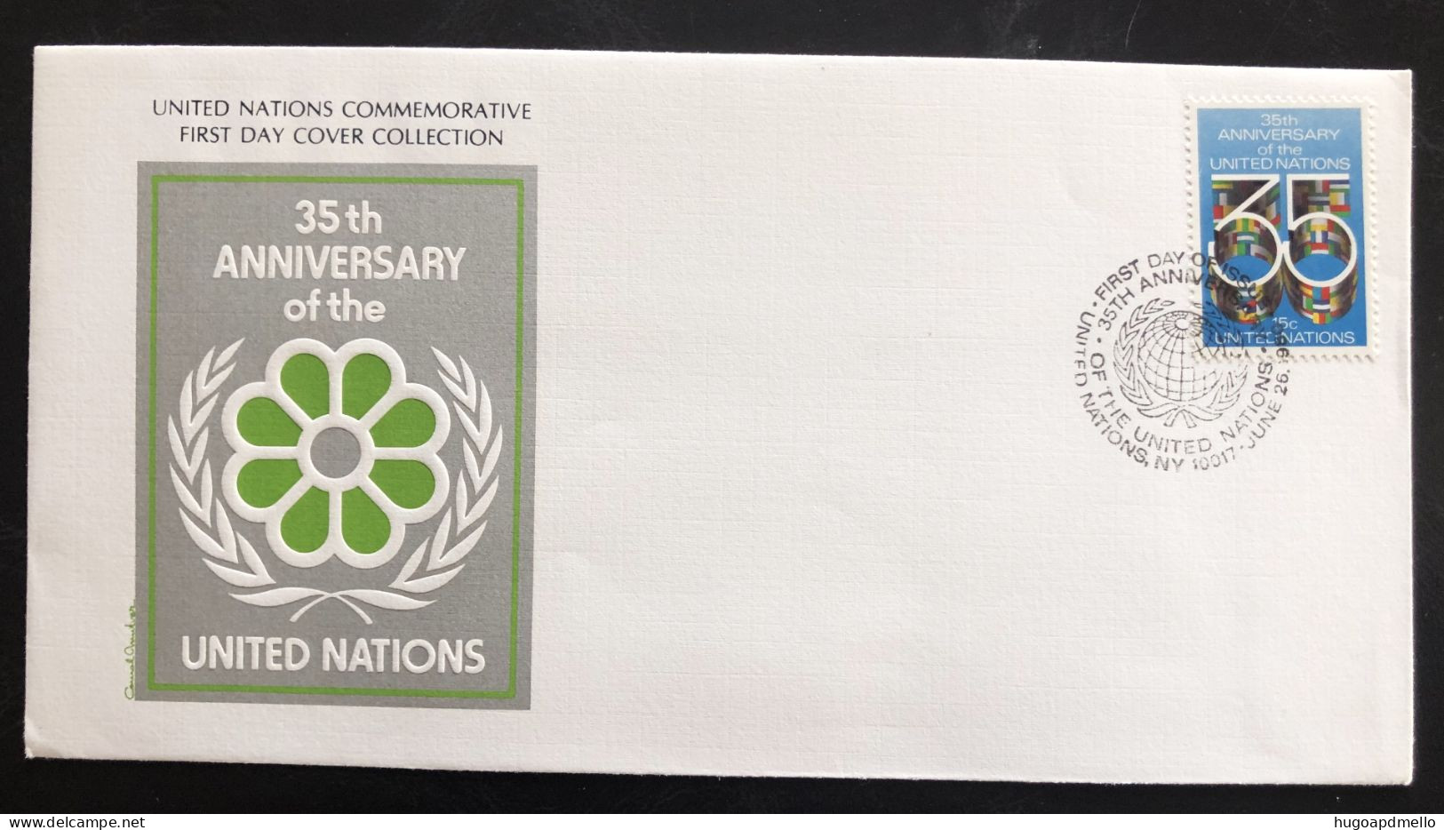 UNITED NATIONS, Uncirculated FDC « 35 TH ANNIVERSARY OF UNITED NATIONS », 1980 - ONU