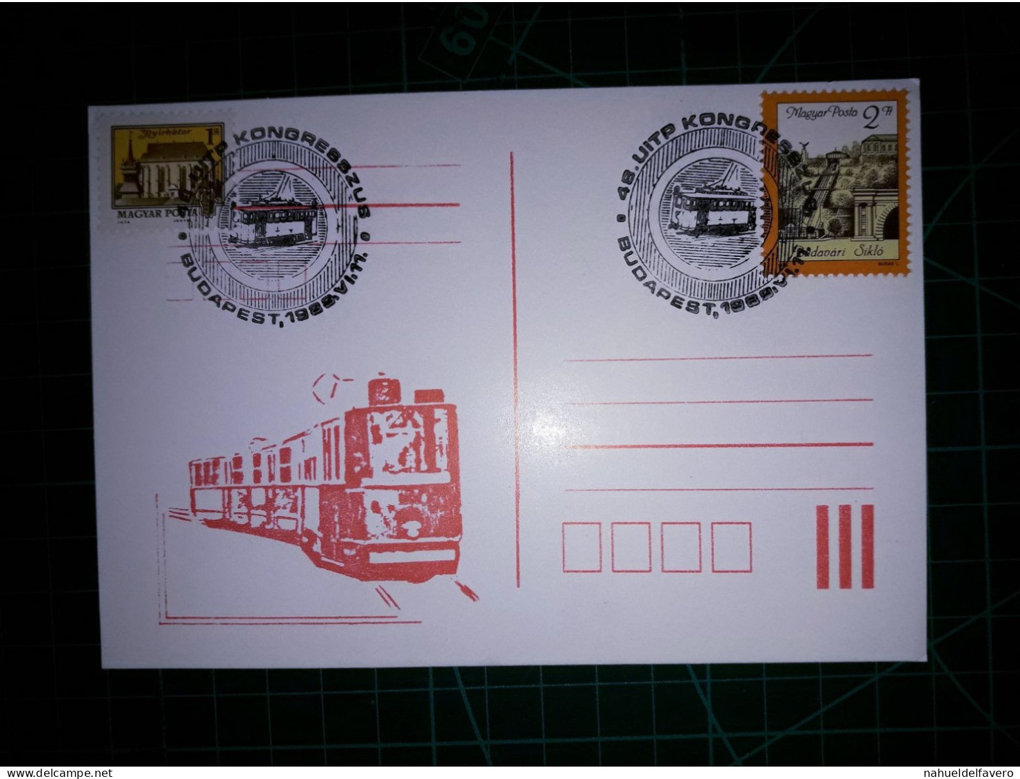 HONGRIE, Entier Postal Avec Illustration D'un Tramway électrique Et Cachet Spécial Du Tramway De Budapest. Année 1989 - Entiers Postaux