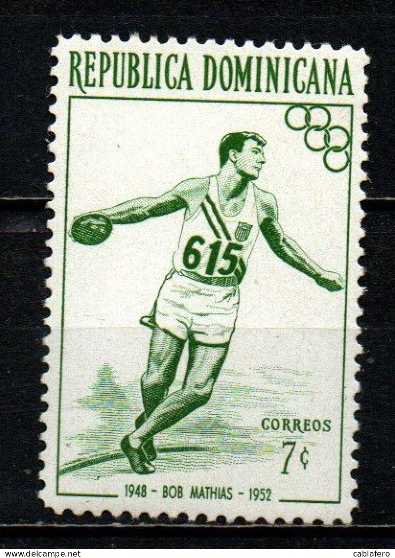 REPUBBLICA DOMENICANA - 1957 - BOB MATHIAS - MH - Dominican Republic
