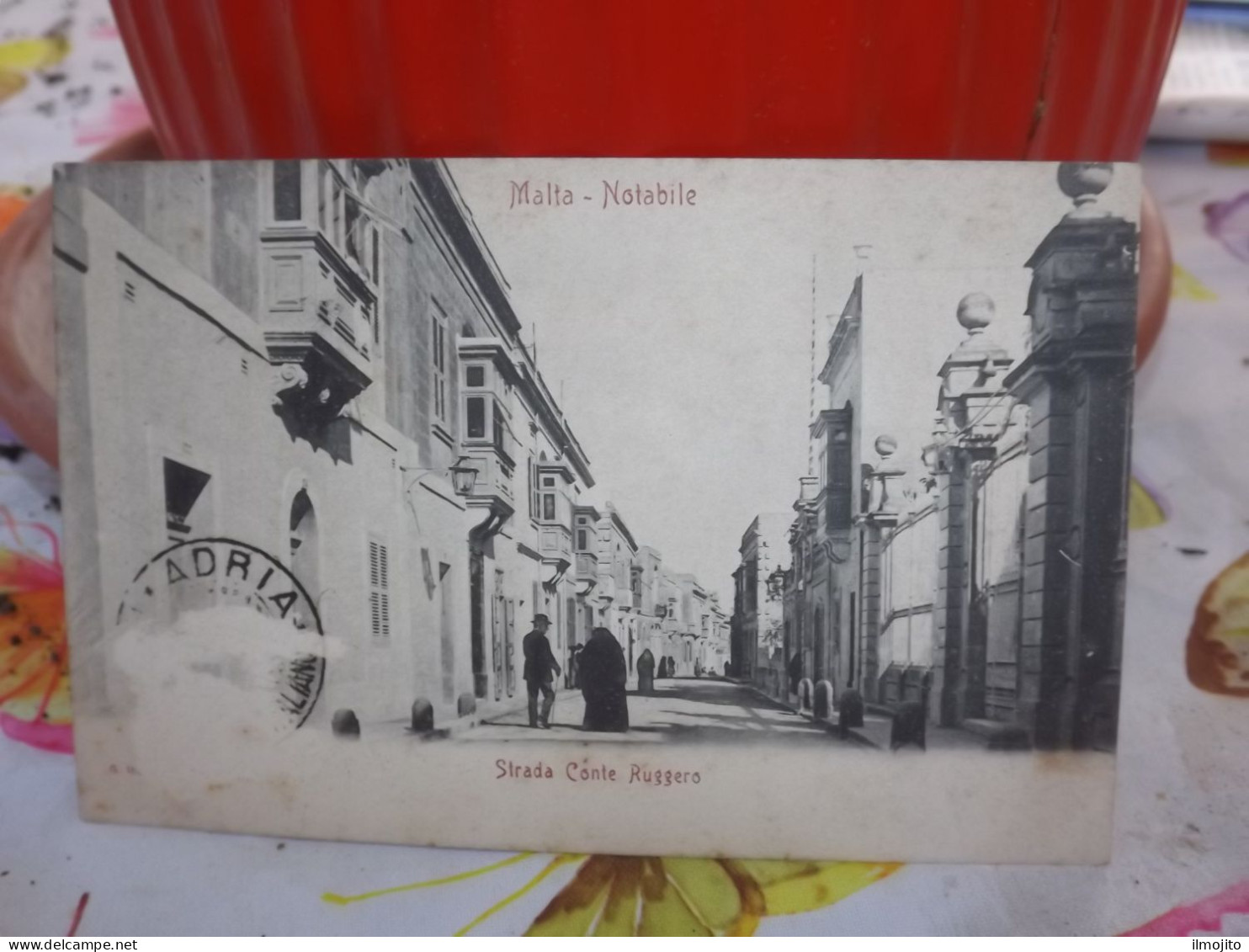 POSTCARD MALTA NOTABILE STRADA CONTE RUGGERO AK CPA - Malta