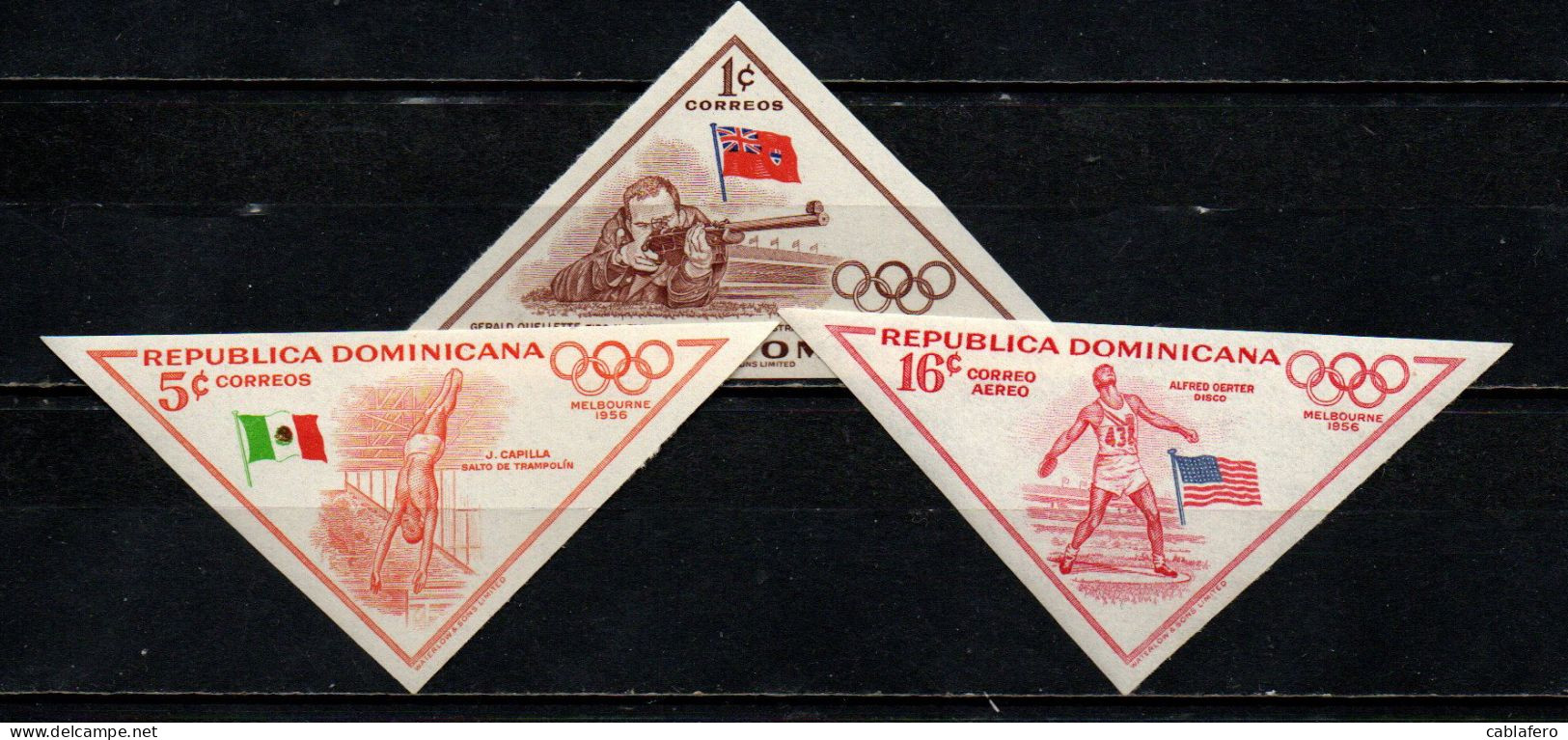 REPUBBLICA DOMENICANA - 1957 - VINCITORI DELLE MEDAGLIE ALLE OLIMPIADI DI MELBOURNE - MNH - República Dominicana