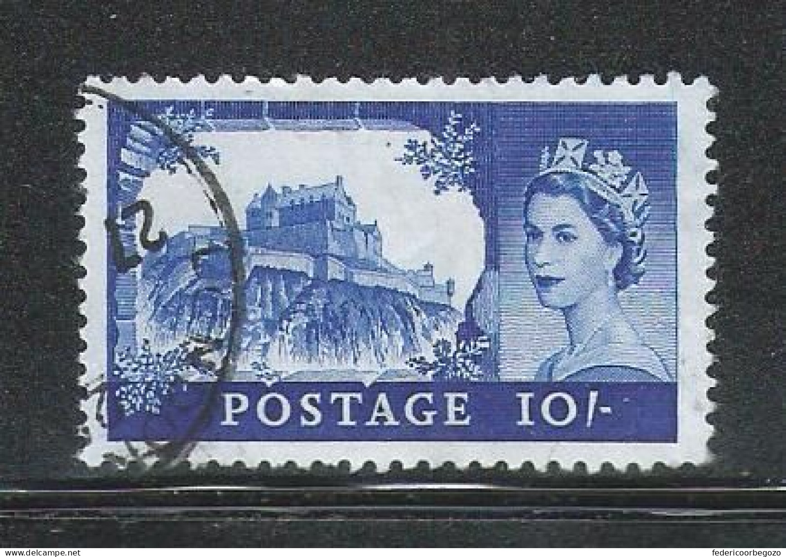 UK - Reina Elizabeth II Número Yvert 285 (azul) - Usati
