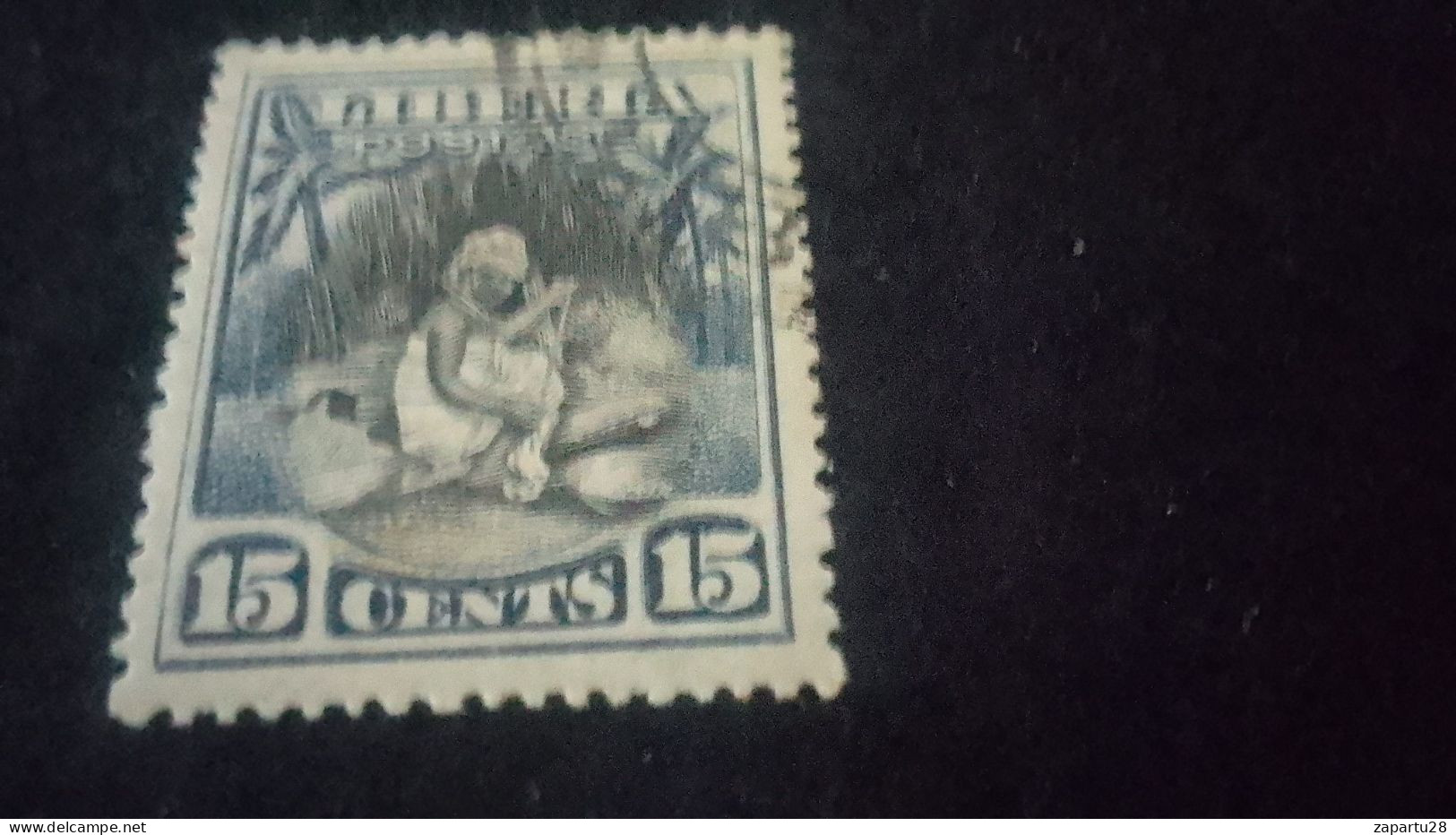 LİBERYA-1920-30-    15   C      DAMGALI - Liberia