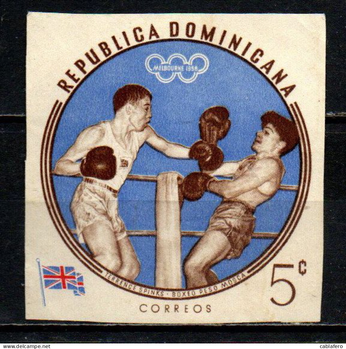 REPUBBLICA DOMENICANA - 1960 - TERRENCE SPINKS - OLIMPIADI DI MELBOURNE - SENZA GOMMA - Dominicaanse Republiek