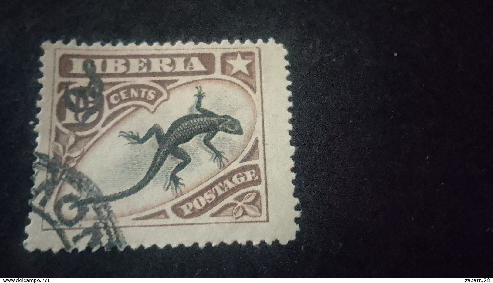 LİBERYA-1920-30-    15   C      DAMGALI - Liberia