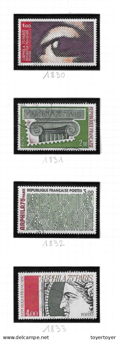 Année 1975 Du N°1830 Au N°1862 Sauf Timbres Du BF 7 Oblitérés - 1970-1979