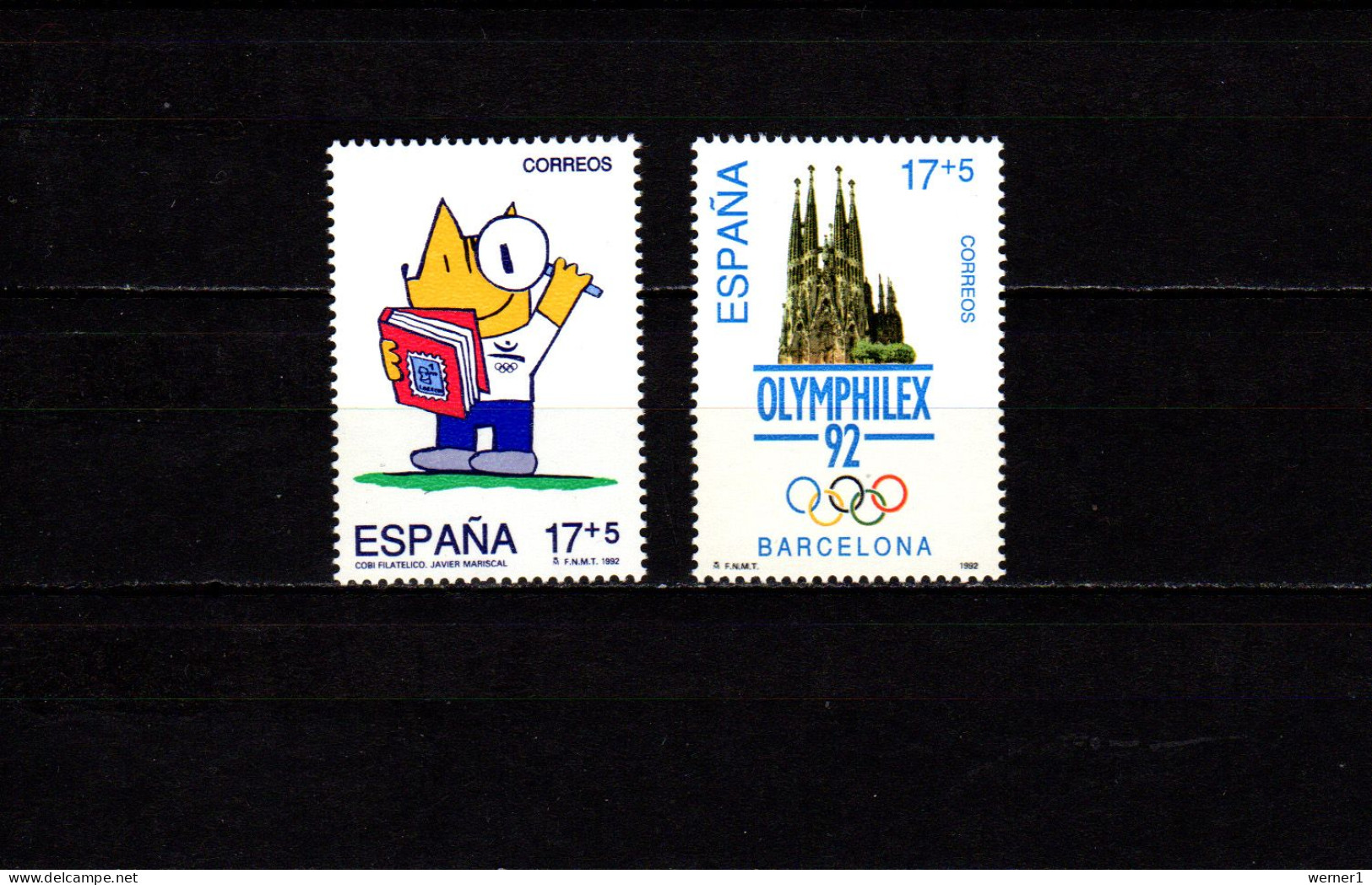 Spain 1992 Olympic Games Barcelona Olymphilex Set Of 2 MNH - Estate 1992: Barcellona