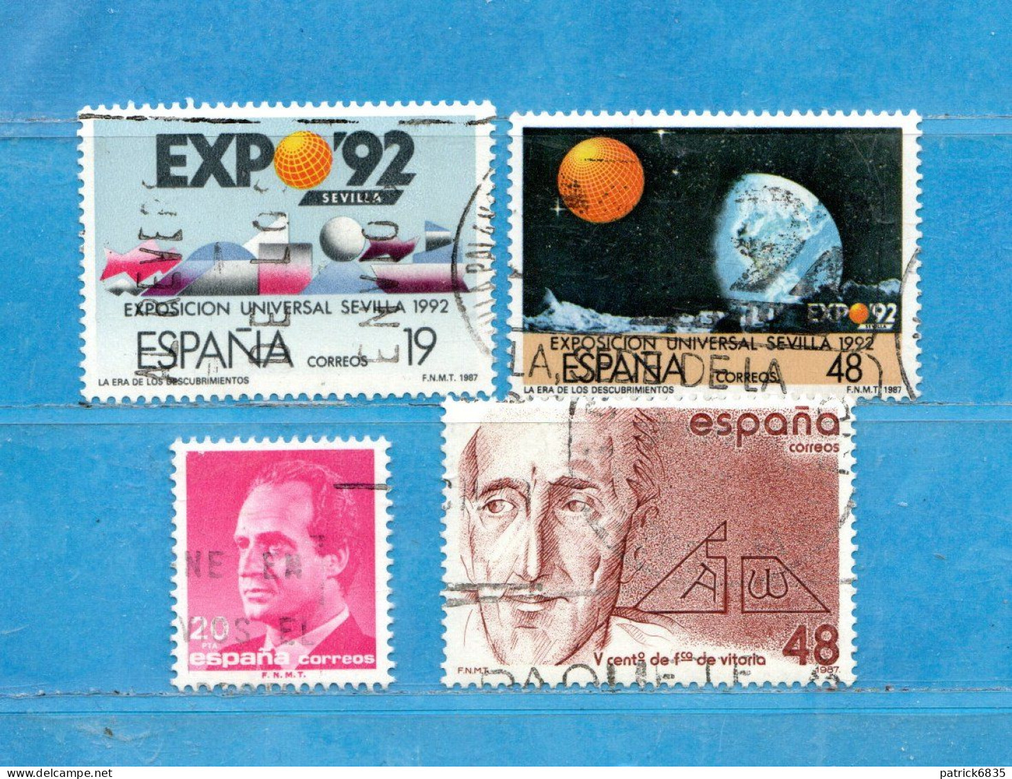 SPAGNA °- 1987 -  Unif. 2493-2494-2496-2498  Usato - Used Stamps