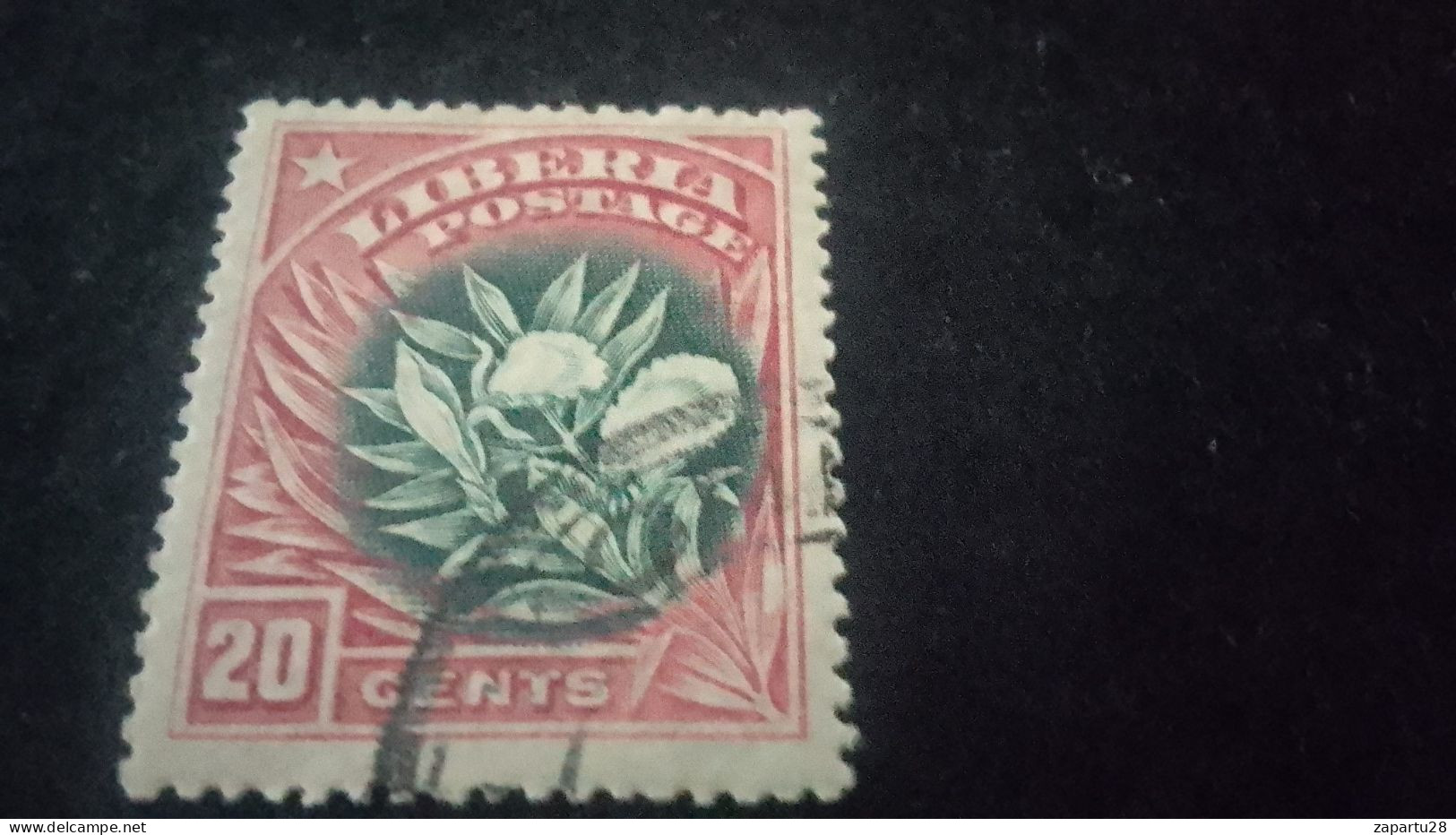 LİBERYA-1920-30-    20   C      DAMGALI - Liberia