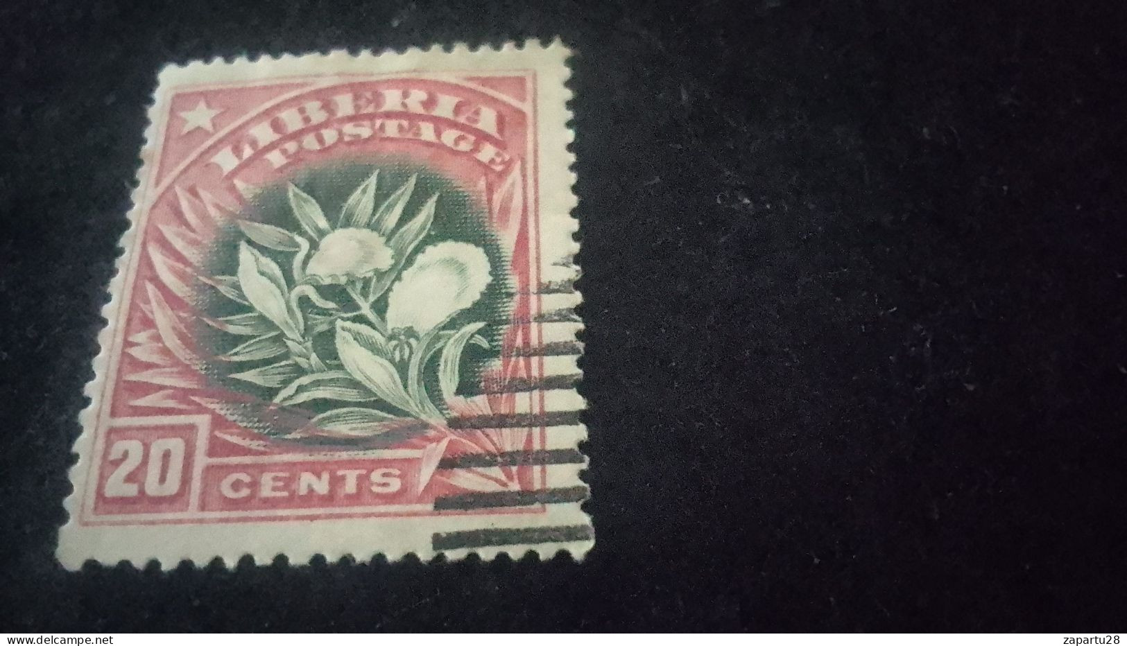 LİBERYA-1920-30-    20   C      DAMGALI - Liberia
