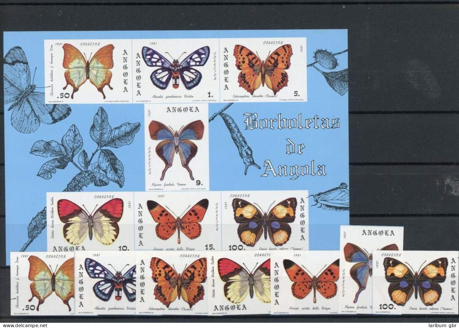 Angola 663-669 B, Block 6 Postfrisch Schmetterling #GL886 - Angola