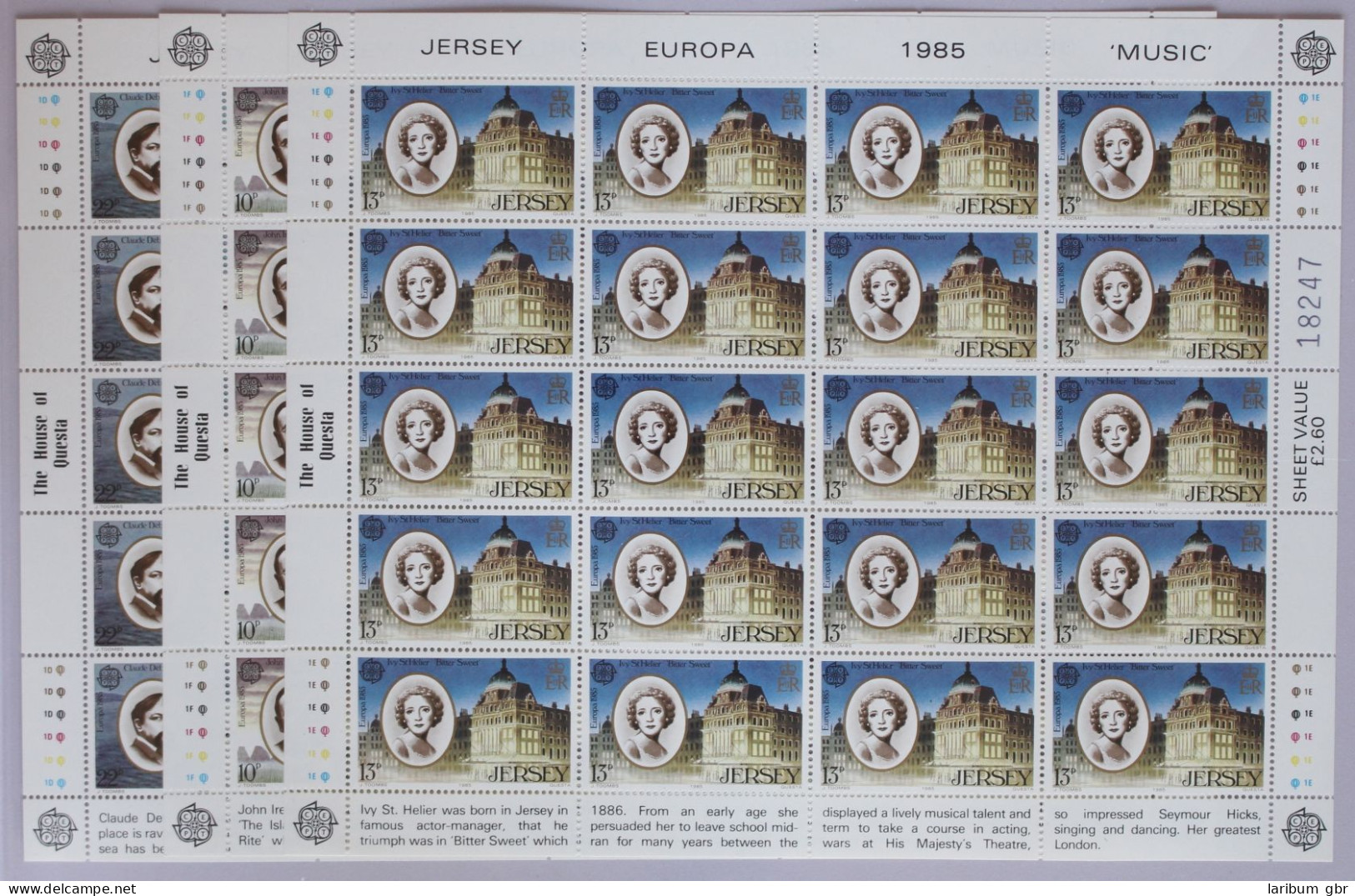 Großbritannien Jersey 347-349 Postfrisch Als Kleinbogenausgabe #GF387 - Jersey