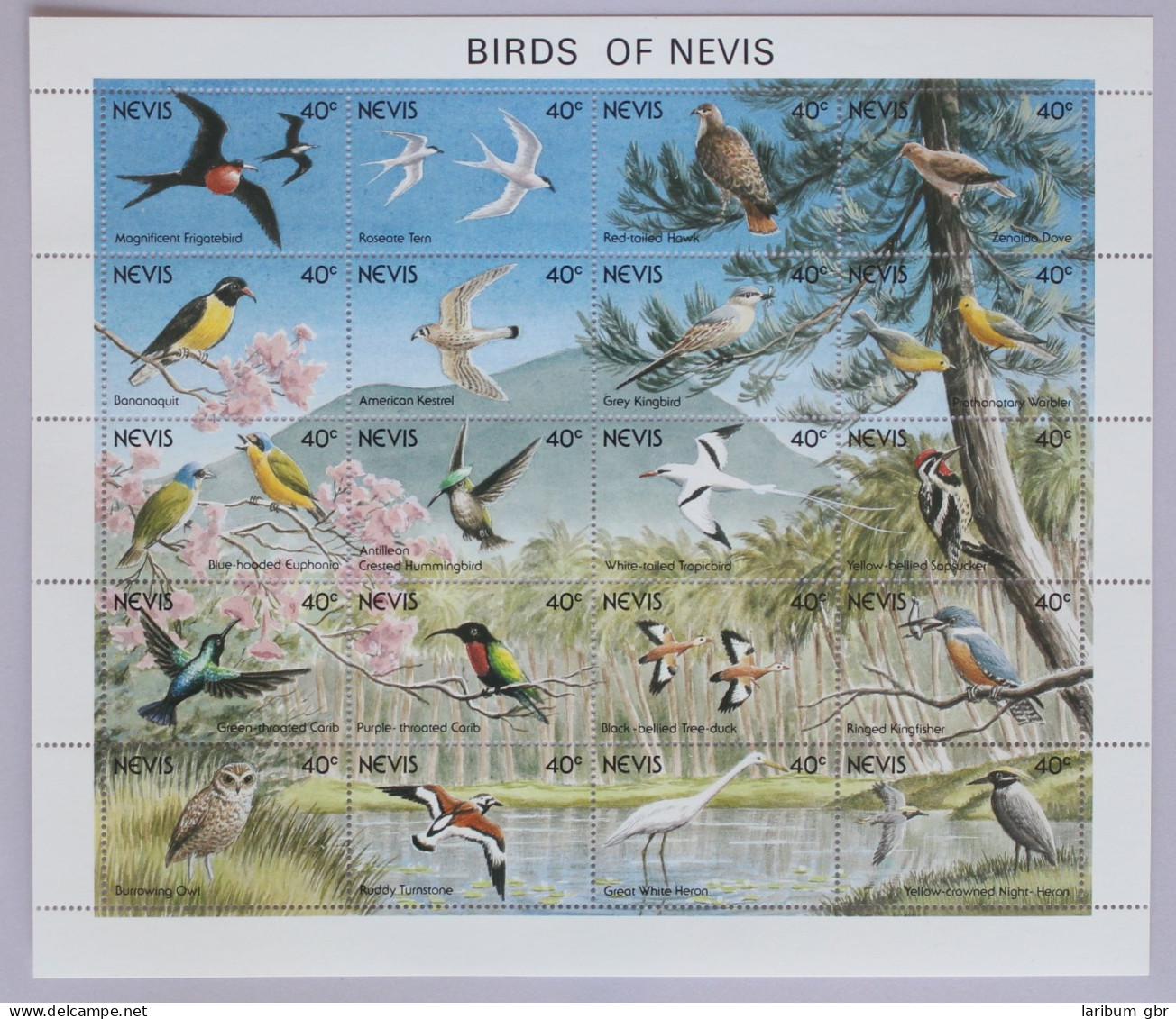 Nevis 596-615 Postfrisch Als Zd-Bogen #GF412 - St.Kitts-et-Nevis ( 1983-...)