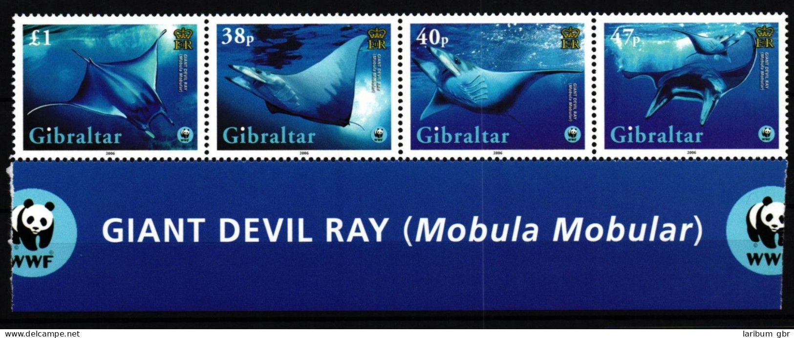 Gibraltar 1150-1153 Postfrisch Als 4er Streifen, Mantas, Fische #JV649 - Gibraltar