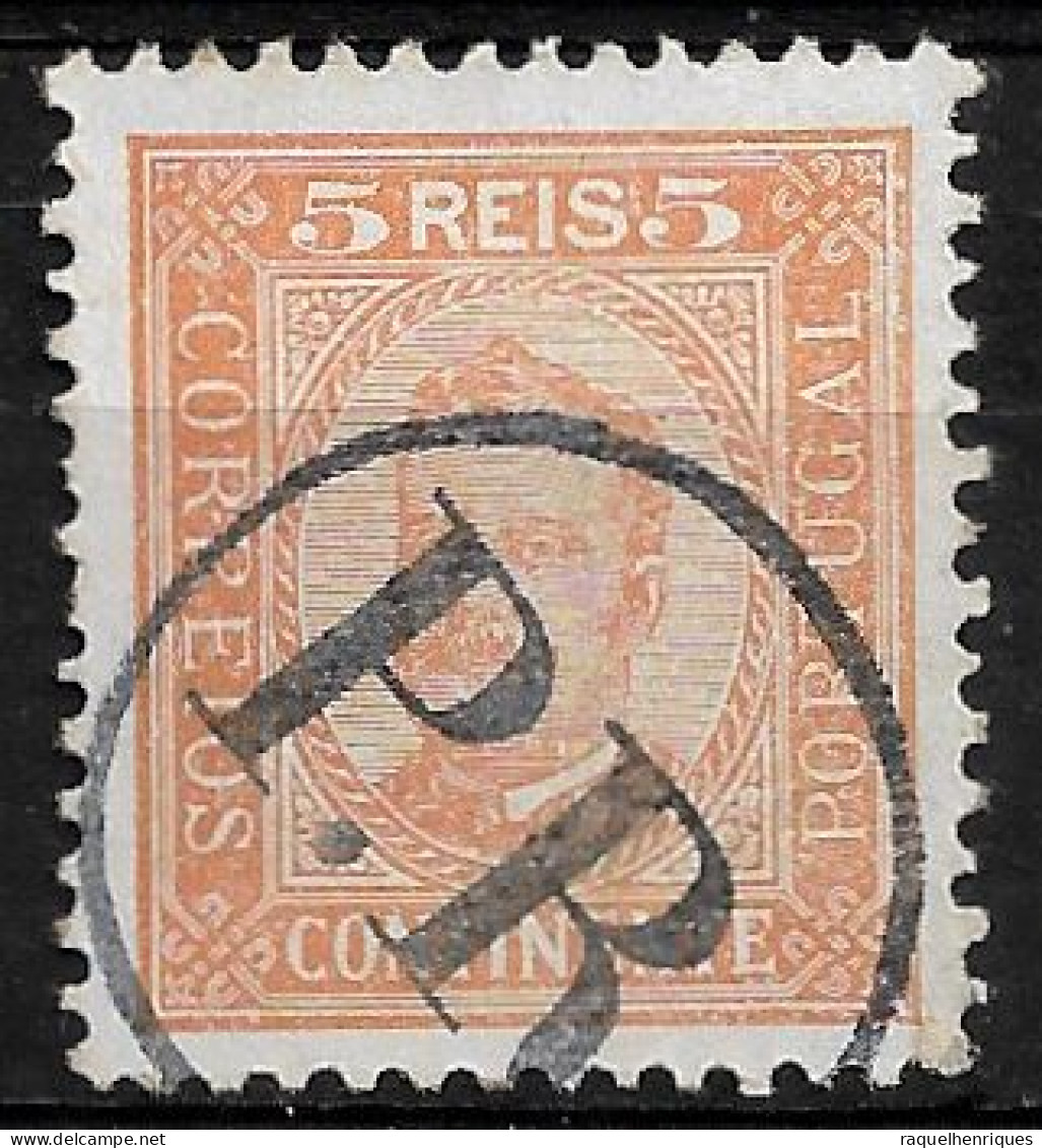 PORTUGAL 1892-94 D. CARLOS I 5R P:11.5 CARIMBO POSTA RURAL (NP#94-P21-L4) - Usati