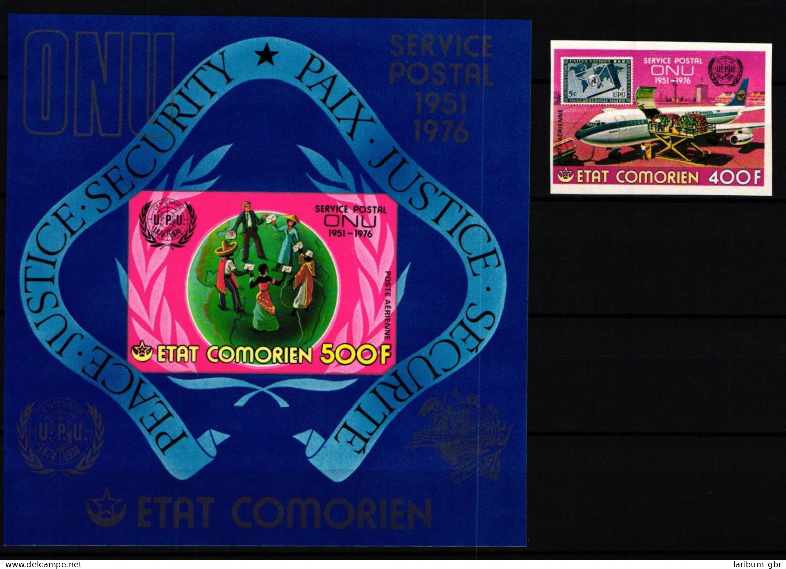Komoren Block 44 B + 303 B Postfrisch Weltpostverein/ UPU #JV824 - Comores (1975-...)