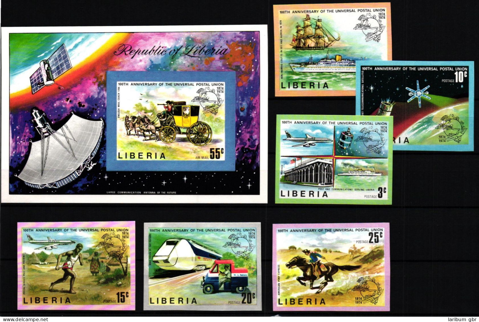 Liberia Block 70 B + 907-912 B Postfrisch Weltpostverein/ UPU #JV804 - Liberia