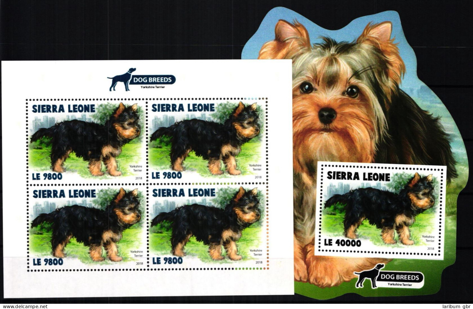 Sierra Leone Block 1588 + 10395 Postfrisch Als Kleinbogen, Hunde, Terrier #JV928 - Sierra Leona (1961-...)