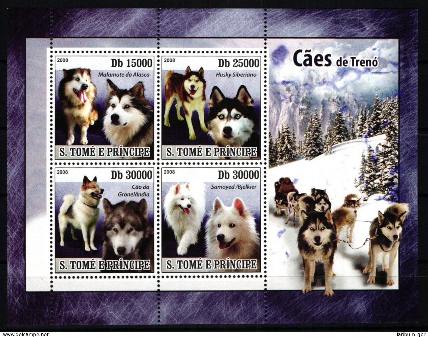 Sao Tome E Principe 3579-3582 Postfrisch Hunde, Huskies #JV987 - Other & Unclassified
