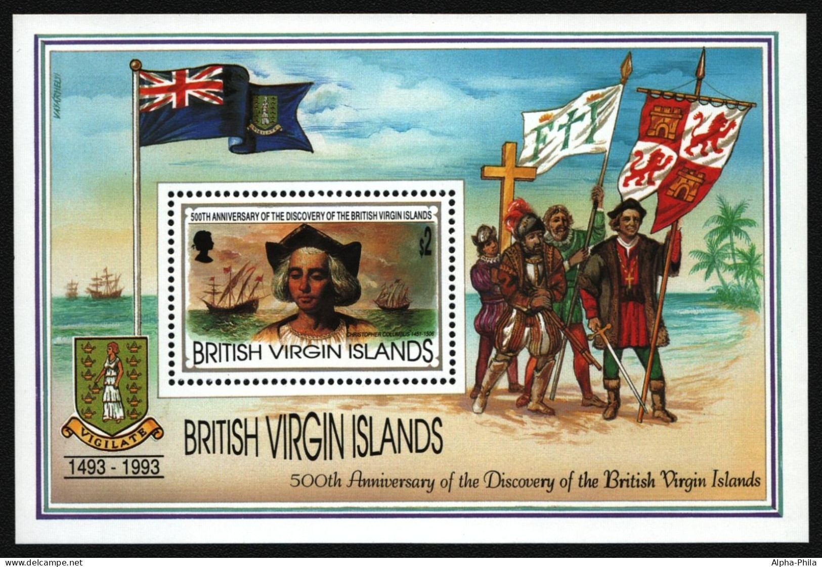 Jungferninseln 1993 - Mi-Nr. Block 81 ** - MNH - Schiffe / Ships - Kolumbus - Iles Vièrges Britanniques