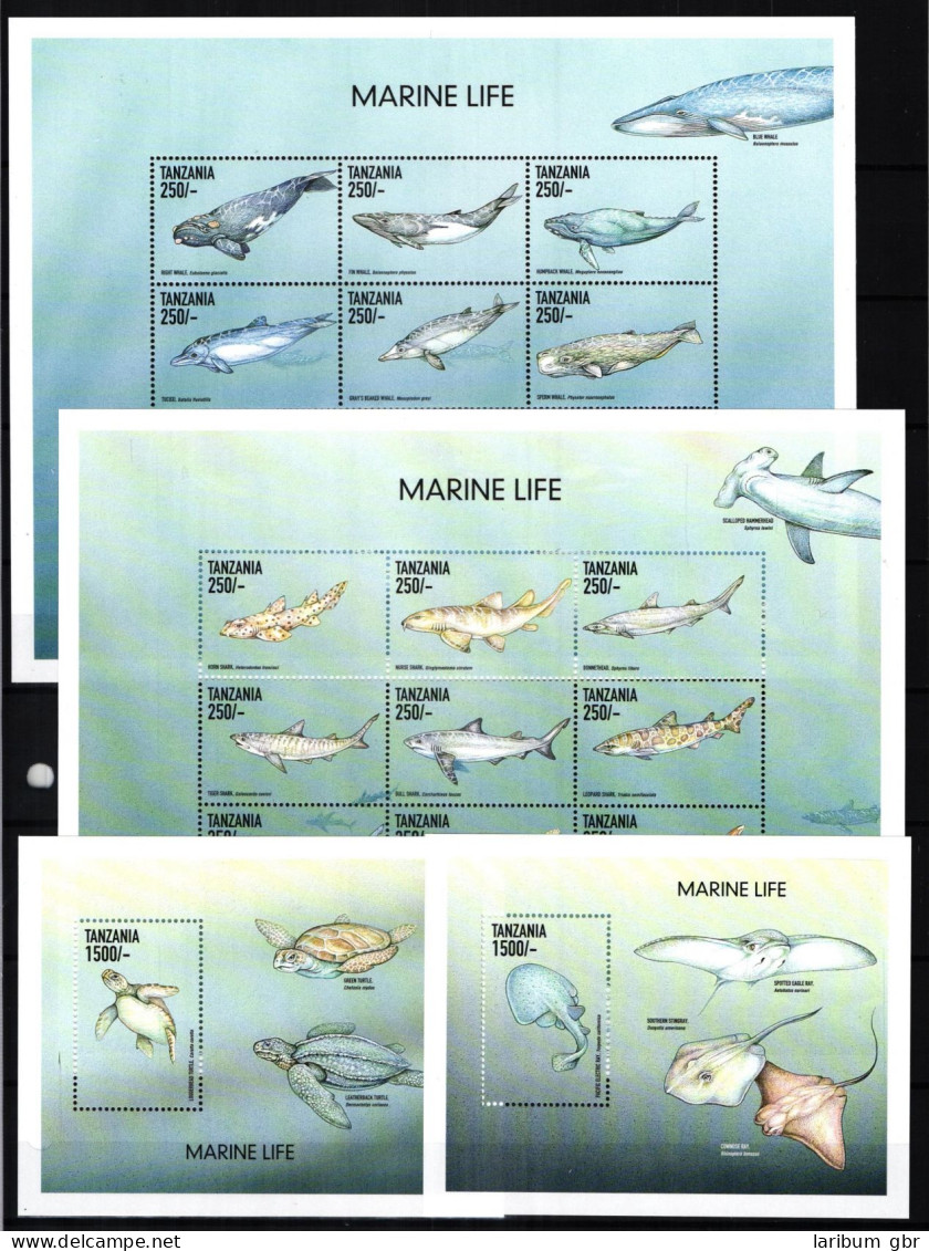 Tansania Block 428-429 + 3166-3183 Postfrisch Meeresfauna #JV999 - Tanzanie (1964-...)