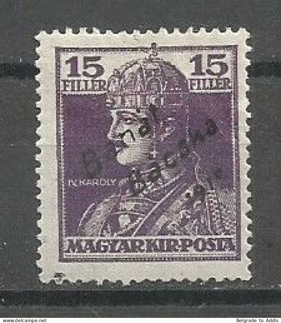 Hungary Serbia Yugoslavia SHS Kingdom ERROR Overprint On Mi.214 Of Hungary MH / * 1919 - Banat-Bacska