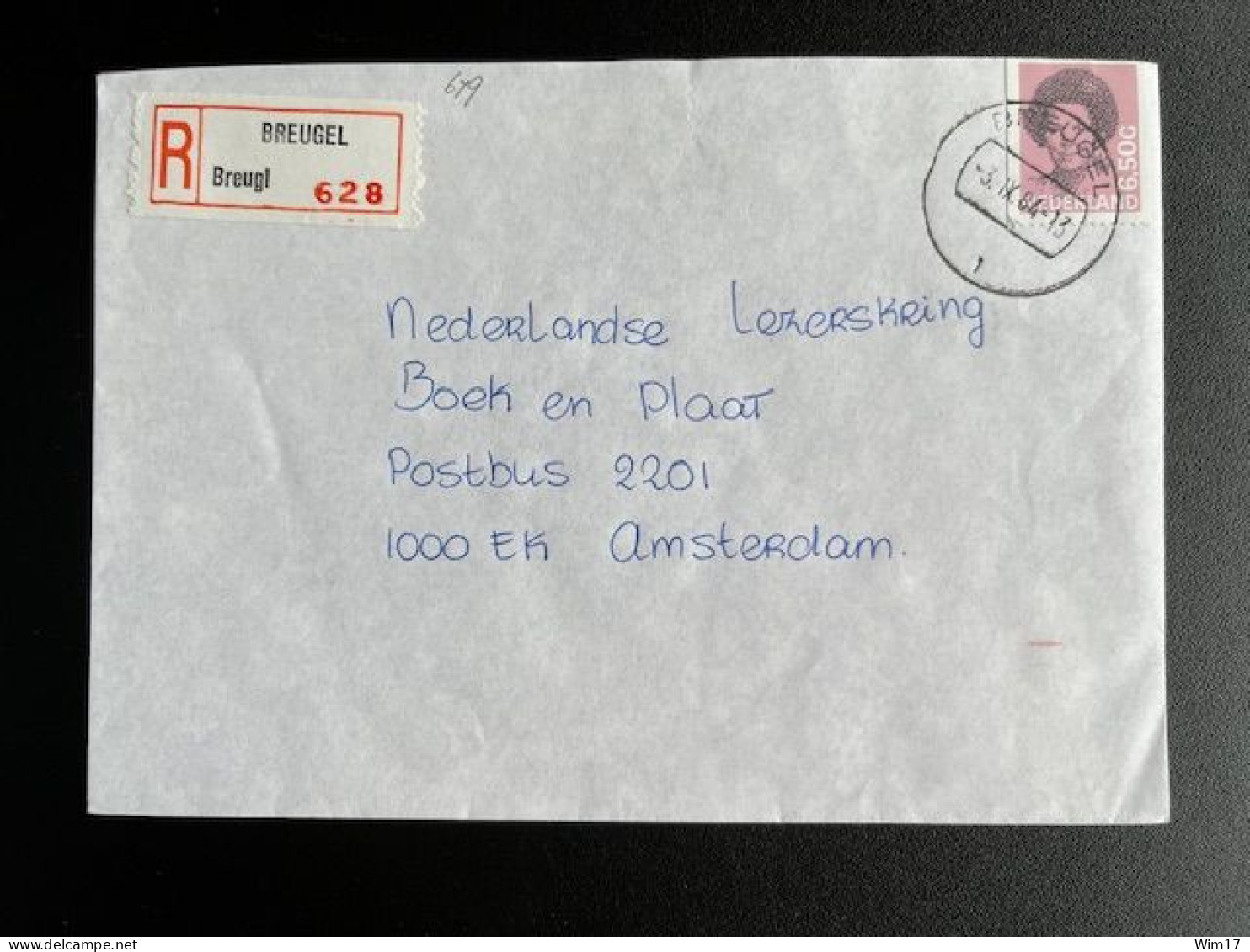NETHERLANDS 1984 REGISTERED LETTER BREUGEL TO AMSTERDAM 03-09-1984 NEDERLAND - Lettres & Documents