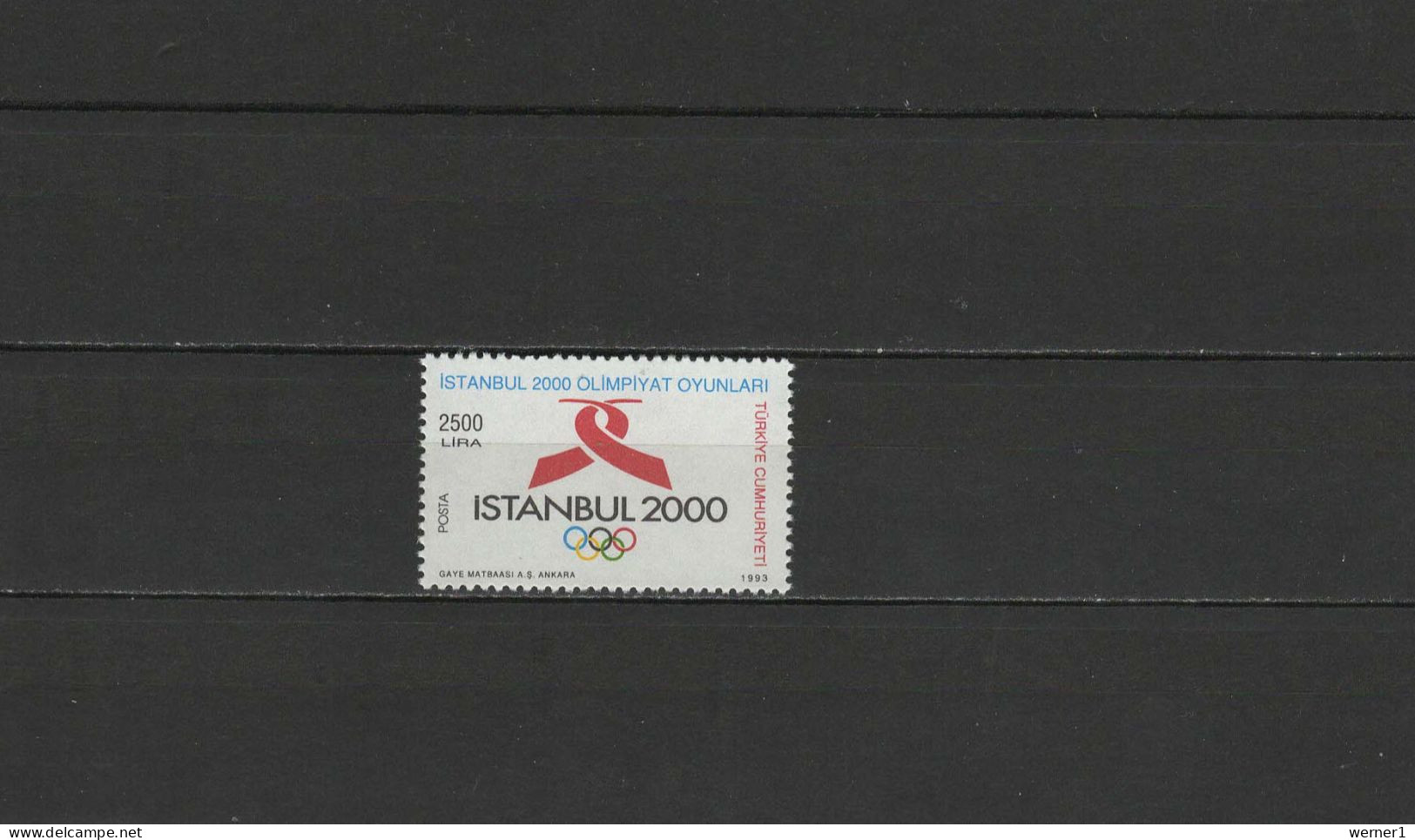 Turkey 1993 Olympic Games Stamp "Istanbul 2000" MNH - Sommer 1992: Barcelone