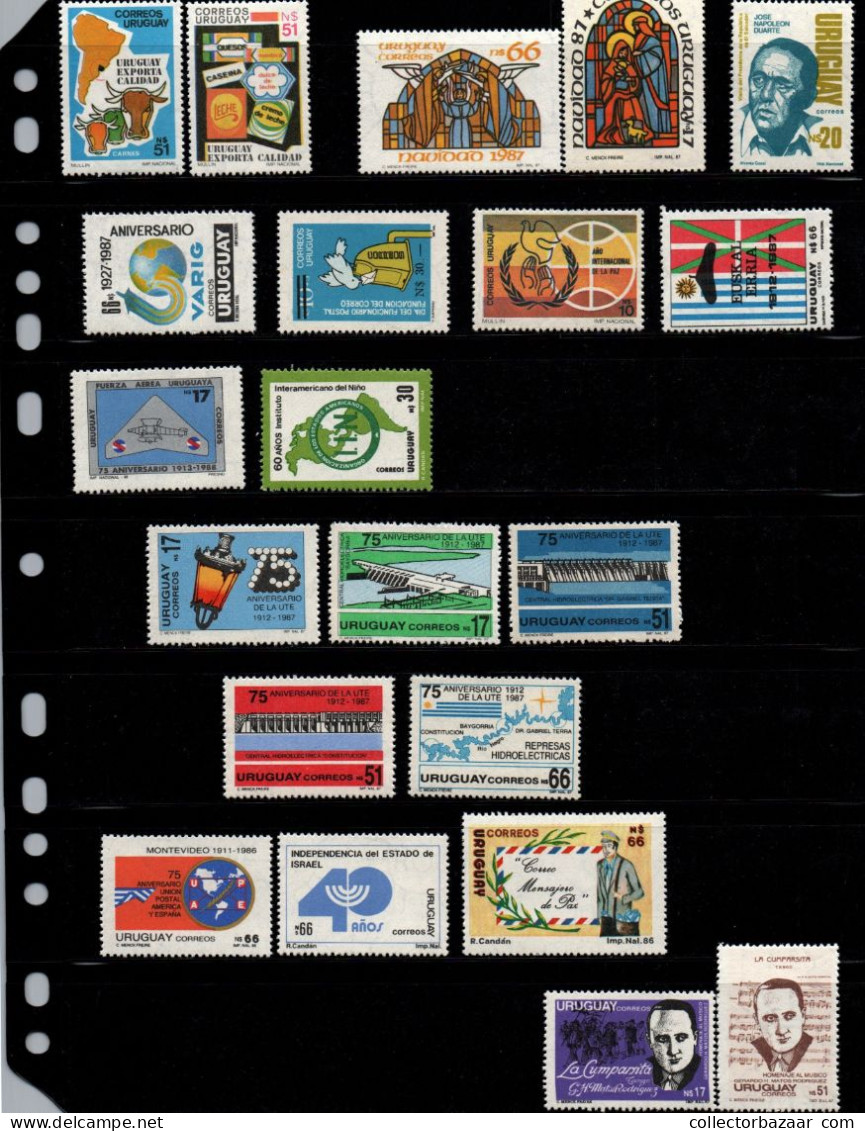 Uruguay 1986 - 1990 Complete Stamp Collection MNH ** - Uruguay