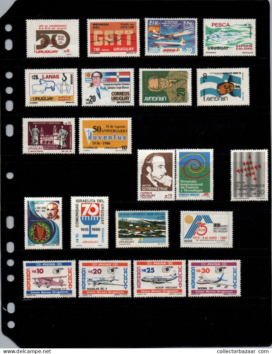 Uruguay 1986 - 1990 Complete Stamp Collection MNH ** - Uruguay