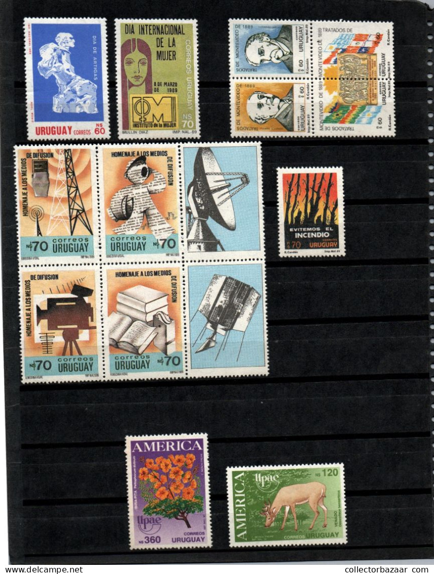 Uruguay 1986 - 1990 complete stamp collection MNH **